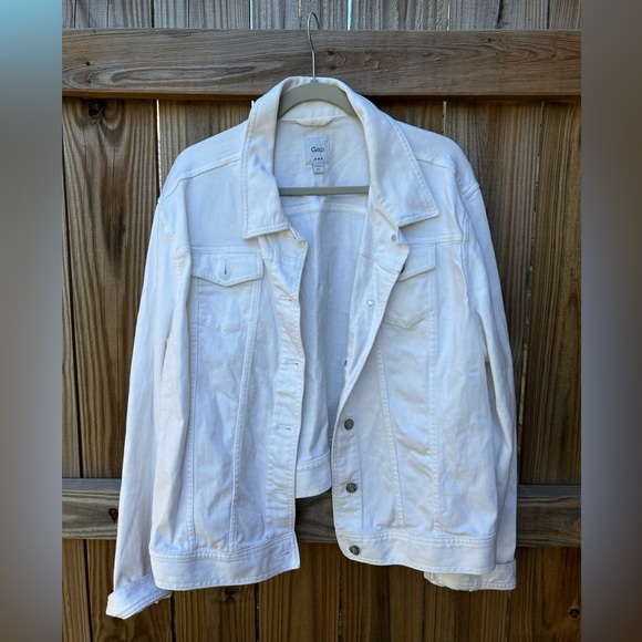 GAP Women’s White Denim Jacket XXL - Picture 3 of 15